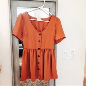 Pink lily orange peplum